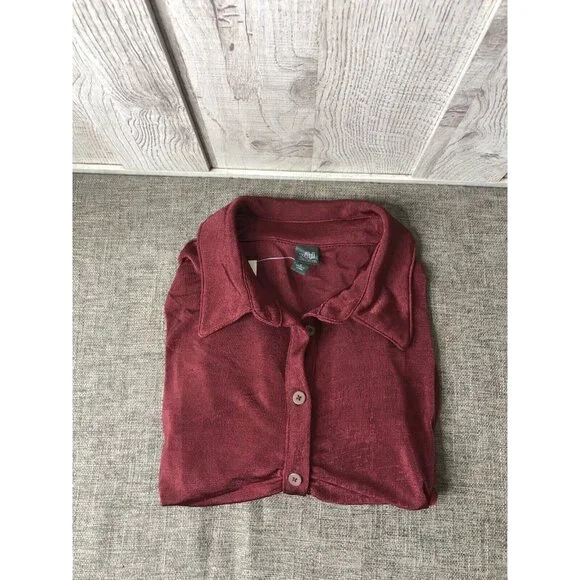 Womens Wild Fable Berry Red Burgundy Button Up Mini Ruched BodyCon Dress Size S - Picture 3 of 5